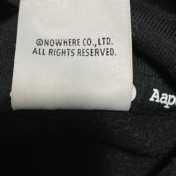 Aape By A Bathing Ape Hoodie Medium Black Somewhere In The AAPE Universe APUNVS - Picture 9 of 16